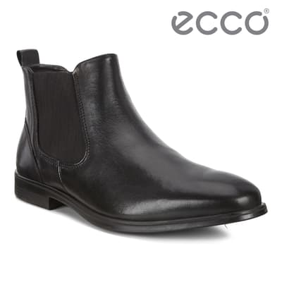 ECCO MELBOURNE 墨本高雅質感皮革切爾西靴 男鞋 黑色