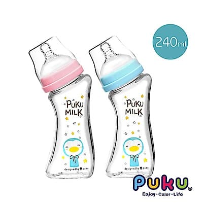 【PUKU】倍特曲線玻璃奶瓶240ml