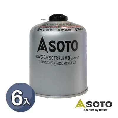 日本SOTO 高山瓦斯罐450g SOD-TW750T 6入組 登山瓦斯罐 攻頂爐罐裝瓦斯瓶