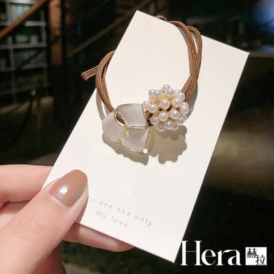 【Hera 赫拉】韓版氣質花瓣珍珠髮圈 H111100403