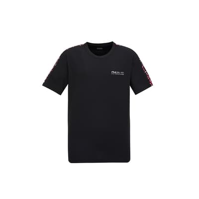 FILA 男抗UV吸濕排汗短袖T恤-黑色 1TEW-5300-BK