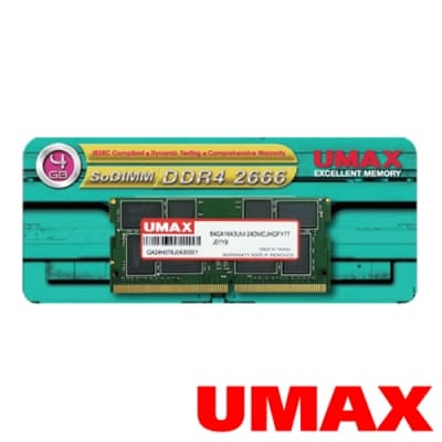 UMAX DDR4 2666 4G 512X8 筆記型記憶體
