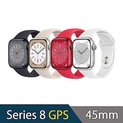Apple Watch S8 45mm 鋁金屬錶殼配運動錶帶(GPS)蘋果手錶