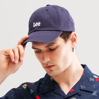 Lee 經典休閒小Logo棒球帽 老帽 鴨舌帽 可調式 海軍藍