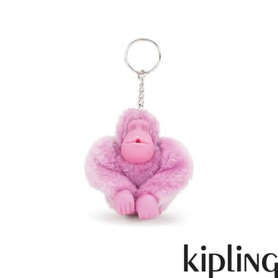 Kipling 溫柔櫻花粉紫色小猴子吊飾-MONKEYCLIP M