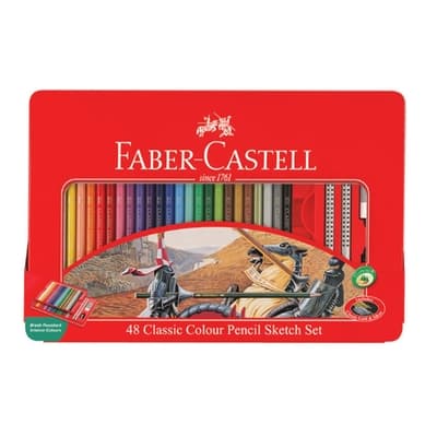 德國 Faber-Castell美術生指定用品 48色油性色鉛筆組-115849