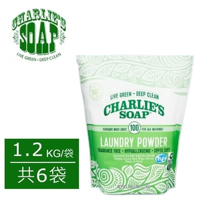 查理肥皂 Charlie s Soap 洗衣粉1.2公斤/袋(共6袋)