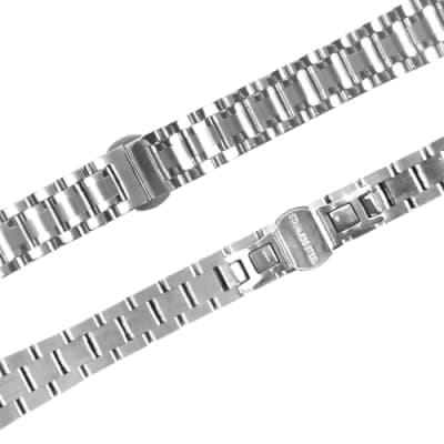 Watchband / 各品牌通用 蝴蝶雙壓扣 不鏽鋼錶帶-銀色