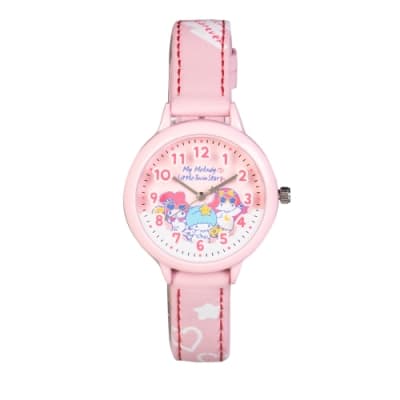 HELLO KITTY 美樂蒂&雙子星45週年手錶-粉紅/32mm