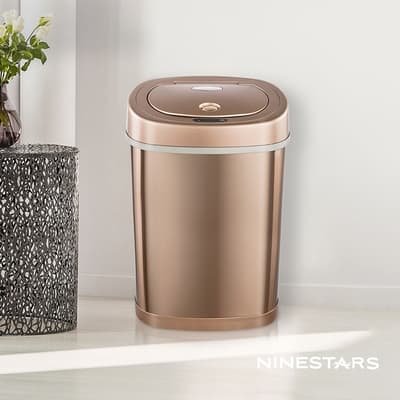 NINESTARS納仕達 智慧型免髒手自動感應不鏽鋼垃圾桶-15L