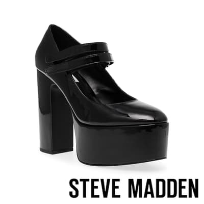 STEVE MADDEN-KULTURE 高防水台粗跟瑪莉珍鞋-黑色