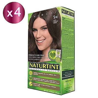 NATURTINT 赫本染髮劑 5N 淺棕黑色x4 (155ml/盒)