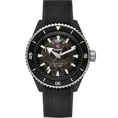 RADO 雷達錶 官方授權(R02) 庫克船長 CAPTAIN COOK HIGH-TECH CERAMIC機械腕錶 (R32127156)-43mm