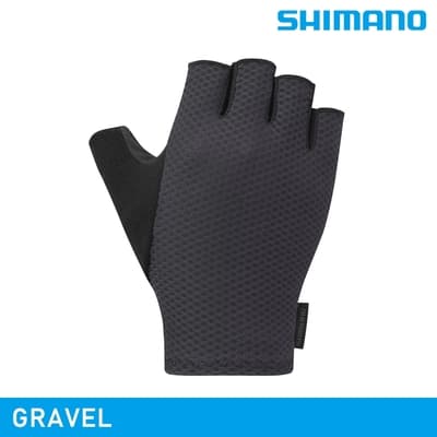 SHIMANO GRAVEL 手套 / 炭灰色 (自行車手套 露指手套)