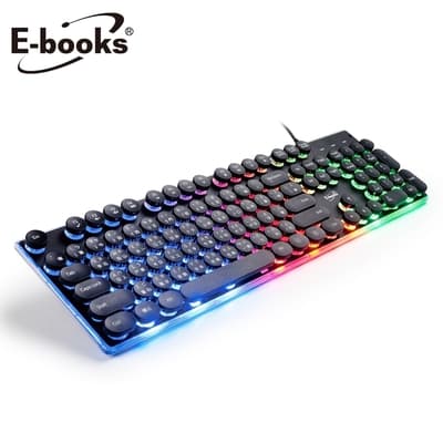 E-books Z6 炫光打字機靜音有線鍵盤