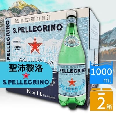 【S.Pellegrino 聖沛黎洛】天然氣泡礦泉水(1000mlx12瓶)x2箱