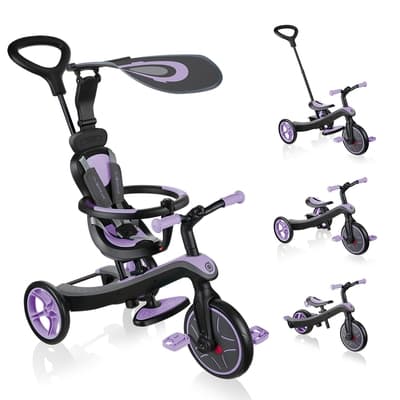 GLOBBER 4合1 Trike多功能3輪推車-獨角獸夢幻紫