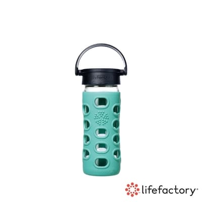 lifefactory 玻璃水瓶平口350ml-綠色(CLAN-350-MNB)