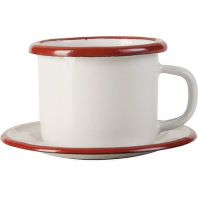 《IBILI》琺瑯濃縮咖啡杯碟組(紅80ml)