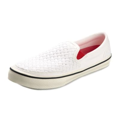 美國加州 PONIC&Co. DEAN 防水輕量 透氣懶人鞋 雨鞋 白色 防水鞋 編織平底 休閒鞋 樂福鞋 環保膠鞋