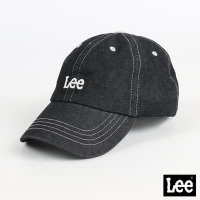 Lee 經典休閒小Logo棒球帽 老帽 鴨舌帽 可調式 白線黑