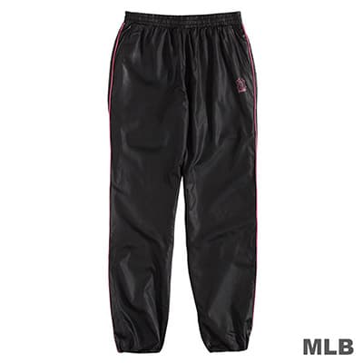MLB-紐約洋基隊LOGO印花運動風衣長褲-黑 (女)