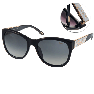 CHOPARD蕭邦太陽眼鏡 氣質典雅貓眼款/黑#CP170G 700T