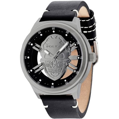 POLICE  暗黑狂潮鏤空個性腕錶-14685JS-04/49mm