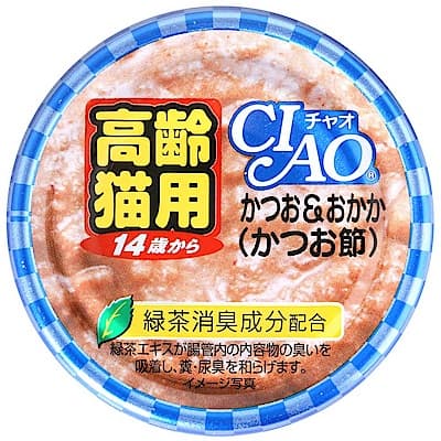 CIAO 特齡罐14歲52號-鰹魚+柴魚片(75g)