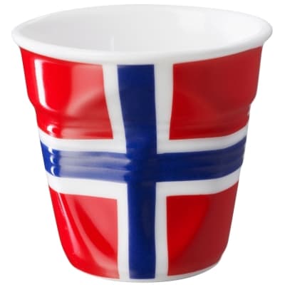 法國 REVOL FRO 挪威國旗陶瓷皺折杯 80cc