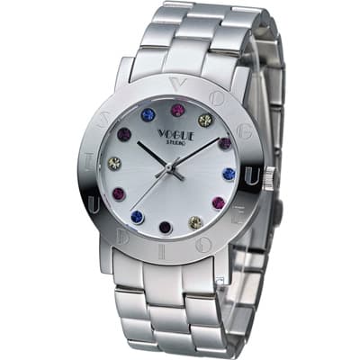 VOGUE 維多利亞奢華時尚腕錶-銀/36mm