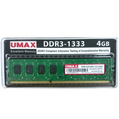 UMAX DDR3-1333 4GB 256X8  桌上型記憶體 (雙面顆粒)