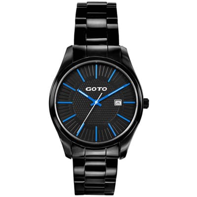 GOTO 舞台之星時尚腕錶-藍x黑/40mm