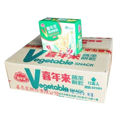 喜年來 蔬菜餅乾整箱(50gx12盒)