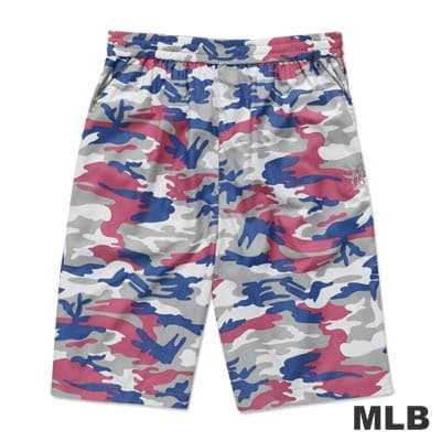 MLB-紐約洋基隊風衣布迷彩海灘褲-粉紅(男)
