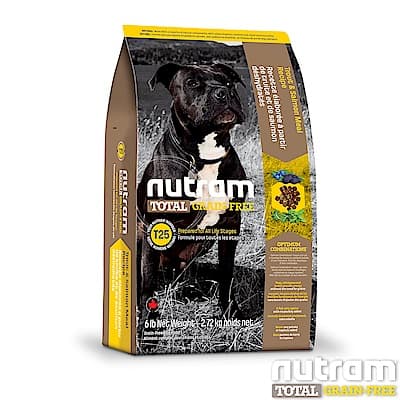 Nutram紐頓 T25無穀潔牙犬 鮭魚配方 犬糧 11.34公斤