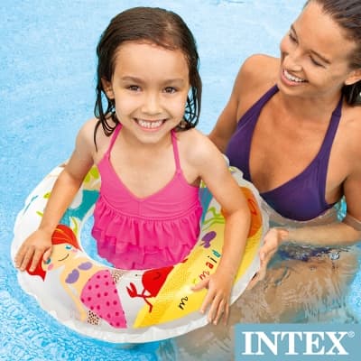INTEX 卡通游泳圈 61cm(圖案隨機) 適用：6~10歲(59242)