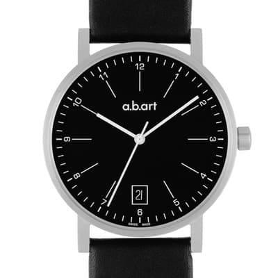 a.b.art O系列 包浩斯基本經典腕錶-黑/40.5mm