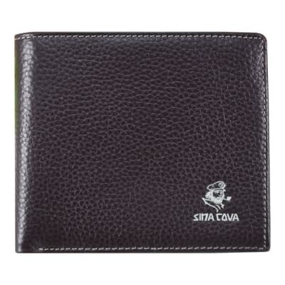 【SINA COVA】老船長荔紋牛皮短皮夾SC31505-3-深咖啡