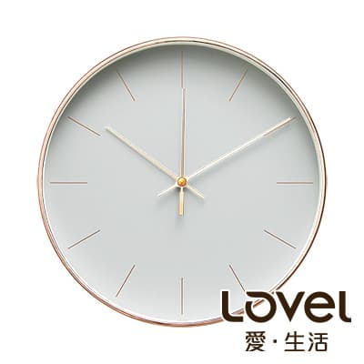 【年終下殺】Lovel 25cm 時尚玫瑰金框靜音時鐘/掛鐘-共3款