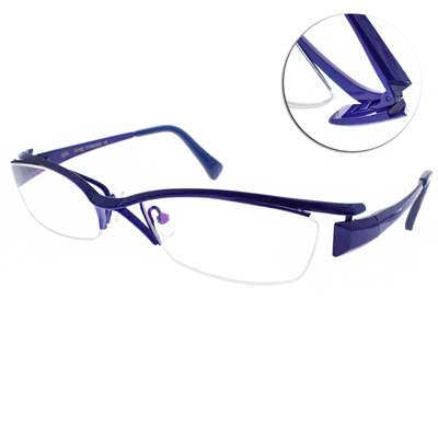 EOS眼鏡 純鈦半框/寶藍#EOSJ1009 L08
