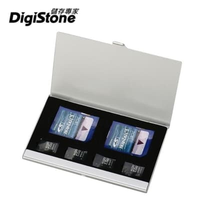 DigiStone 超薄型Slim鋁合金 多功能記憶卡收納盒(2SD+4TF)X1P