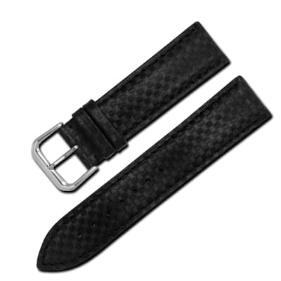 Watchband / 時尚指標仿碳纖維雙材質錶帶-黑色