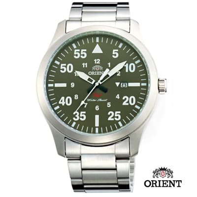 ORIENT 東方錶 SP 系列 飛行運動石英錶-綠色/44mm