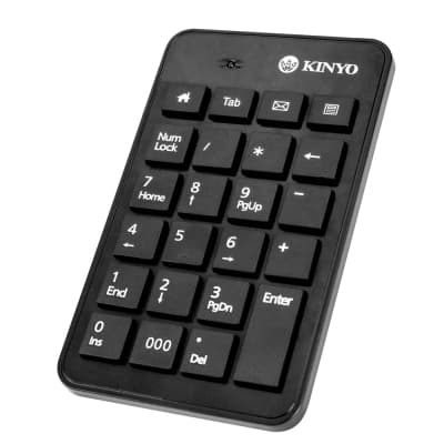 KINYO USB有線筆電專用巧克力數字鍵盤(KBX-03)