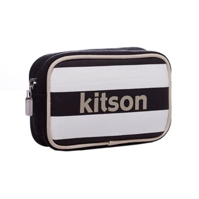 kitson 海軍橫條化妝包-BLACK