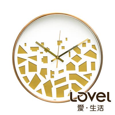 Lovel 30cm 3D立體古銅金框靜音時鐘-共3款